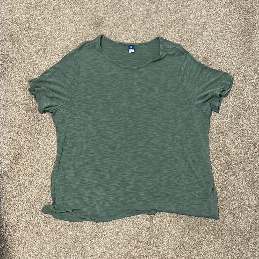 Old Navy Green Fitted Short Sleeve Tee